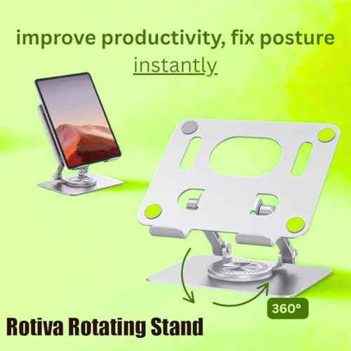 Soporte Rotativo para Laptop con Base 360° y Plegable miniatura 2