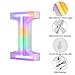 WARMTHOU Neon Letter Lights 26 Alphabet Letter Bar Sign Letter Signs for Wedding Christmas Birthday Partty Supplies,USB/Battery Powered Light Up Letters for Home Decoration-Colourful I