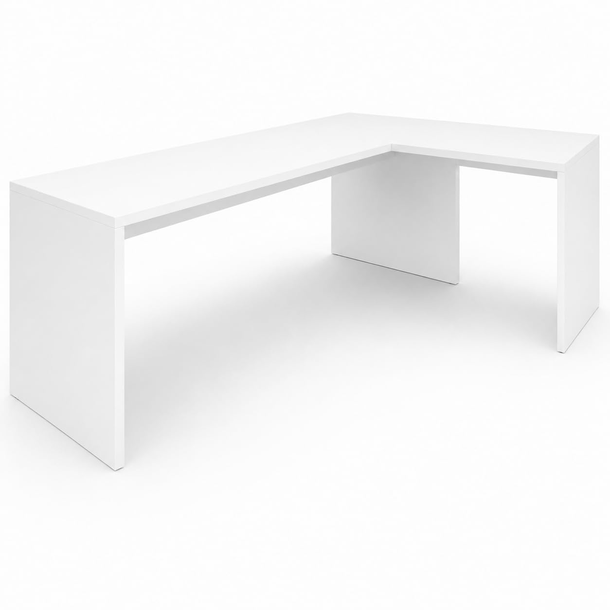 Escritorio Esquinero en L para Oficina y Teletrabajo, Mesa de Ordenador Moderna con ala Derecha, Mesa Ideal para Trabajo, Redacción y Juegos (180x80, White)