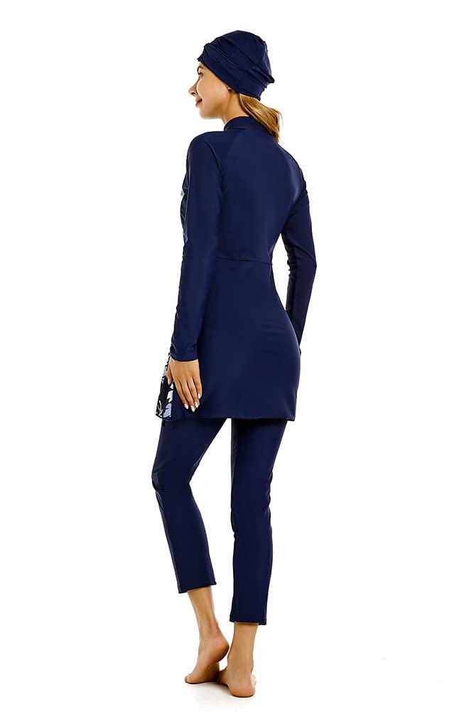 Costume intero da bagno Burkini per le donne modesto costume da bagno islamico per ragazze taglie forti