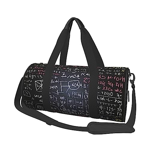 Sac de gym rond noir de grande capacité pour le sport et le voyage
