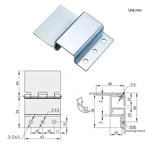 Charnière invisible industrielle pour moteur électrique et pièce d'équipement mécanique - 7