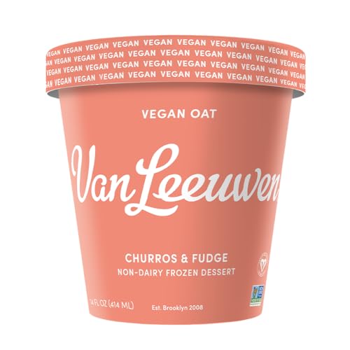 Van Leeuwen Vegan Oat Churros & Fudge Non-Dairy Frozen Dessert, 14 oz (Frozen)