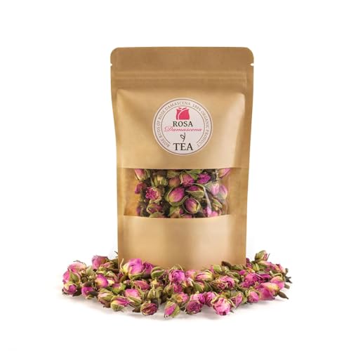 Seven Roses Getrocknete Blumen - Rosenknospen Tee Rosa Damascena 20g Für Entspannung Verdauung Gesichtspflege Trockenblumen Rosa Blütentee Lose Naturprodukt