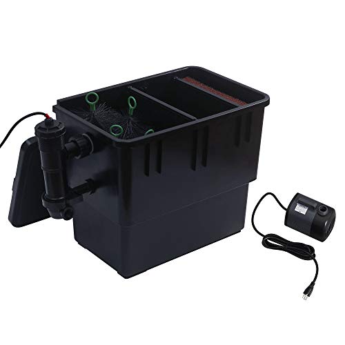 SUMGREEN Koi Pressure Biofilter Pond Garden Pond Pump Filterr, Koi Pond Filter with Cleaning Function, Up to 3700 Gallons (Pond Pump+Filter) SUMGREEN Koi Pressure Biofilter Pond Garden Pond Pump Filterr, Koi Pond Filter with Cleaning Function, Up to 3700 Gallons (Pond Pump+Filter)
