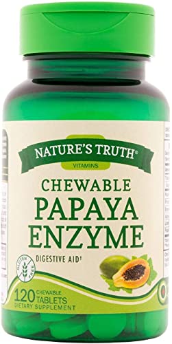 Nature’s Truth Chewable Papaya Enzyme – 120 Tablets, Pack of 6