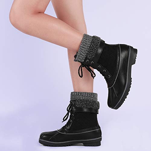 Dream Pairs Women'S Monte_01 Black Mid Calf Waterproof Winter Snow Boots Size 11 M Us thumb #7
