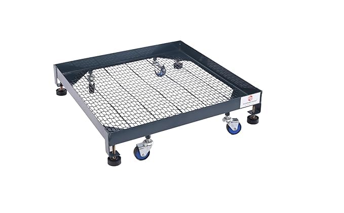 RK Electrical and Hardware - Heavy Duty Adjustable Wheeled Metal TOP Load Washing Machine Stand - Washing Machine Trolley for TOP Load Size (21 x 21) Suitable for LG/Samsung/Whirlpool(6, 6.5, 7,) kg-image-45
