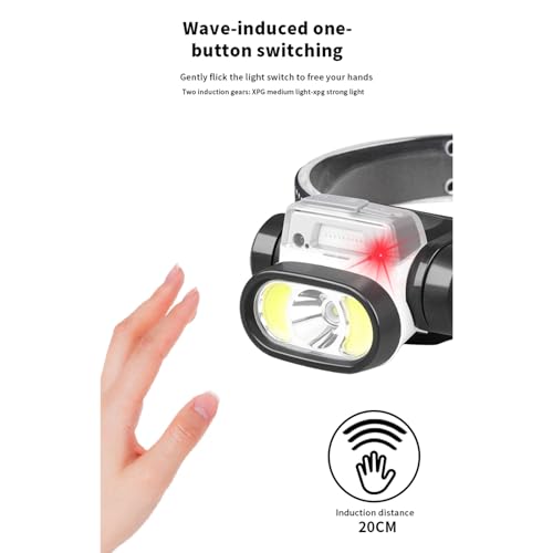 Lampe frontale running 7 modes avec capteur intelligent et étanchéité - 5