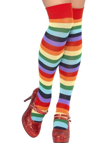 Smiffys Chaussettes de clown, montantes, multi couleurs Halloween
