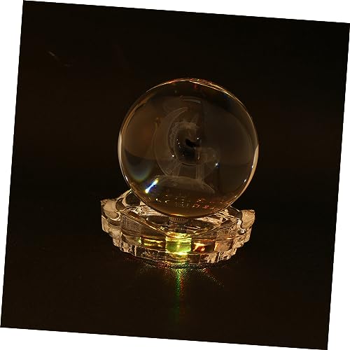 NUOBESTY 1pc Crystal Lamp Glowing Household Ornament for Dreamy Home Decor Delicate and Creative Night Light Removable Base