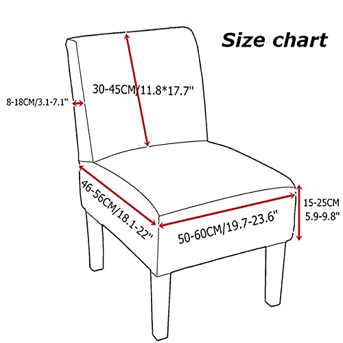 Armless Single Sofa Chair Covers, Armless Dining Chair Kussenovertrekken Afneembare elastische Tub stoelhoezen, Wasbare… - Afbeelding 7