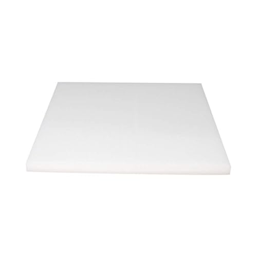 Bettomshin Hoja POM de 7.87 pulgadas, hoja de placa de polioximetileno, 7.874 in x 7.874 in x 0.394 in de largo x ancho x grosor cuadrado blanco