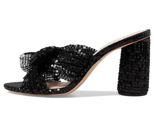 Image of Loeffler Randall Penny Pleated Knot Mules for Women - Textile Lining - Leather Footbed - Leather Outsole Black 11 B - Medium