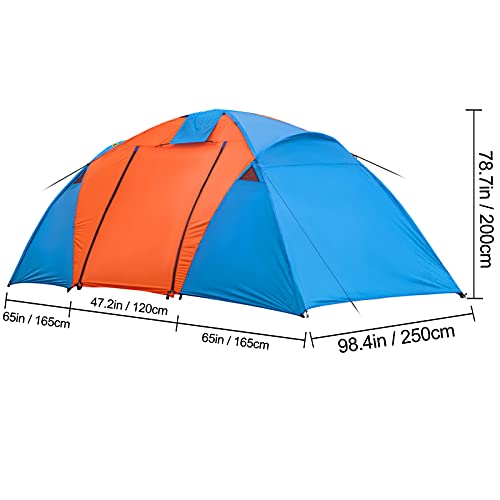Vevor Motorcycle Camping Tent, 3-4 Person Motorcycle Tent For Camping, Waterproof Backpacking Tent W/Integrated Motorcycle Port, Easy Setup Motorcycle Tent For Outdoor Hiking Hunting Adventure Travel #TOP7
