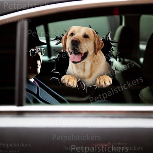Image of Vinyl Dog Car Decals for Women - Stickers and Gift for Dog Lovers (Lab Stickers)