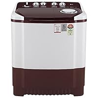 LG 8 Kg 5 Star Semi-Automatic Top Loading Washing Machine (P8030SRAZ, Burgundy, Collar Scrubber)