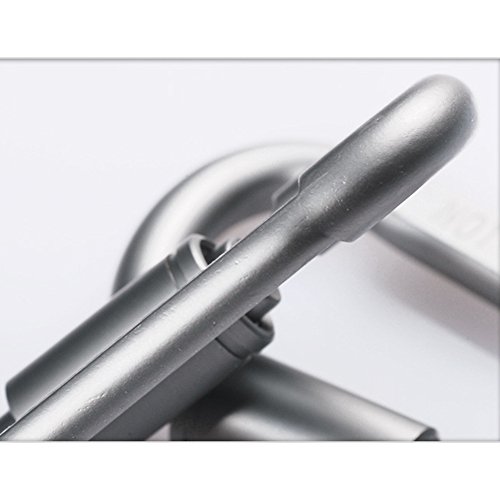 DECDEAL 5pcs alumínio liga D forma mosquetão parafuso trava garrafa gancho fivela cadeado chaveiro a