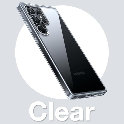 Image of NISHTECH for Samsung Galaxy S25 Ultra 5G (2025) Premium Transparent Hybrid Soft Slim Dust Proof Back Case Cover Silicone with Camera Protection