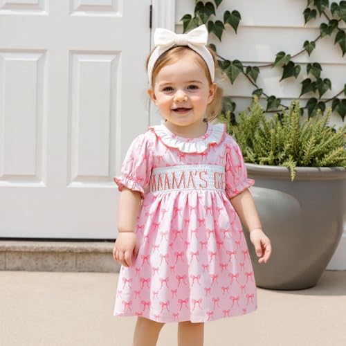 Girls 4th of July Outfit Toddler Girl Bow Doll Collar Princess Dress Kids Fourth of July Dresses Patriotic Clothes2