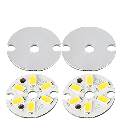 Image of Othmro 4PCS 300mA 3W LED Chip Bulb, 9-11V Super Round LED Chip Bulb Surface Mounted Devices Light Beads, Floodlight For Camper Light Bulb, Home Reading, Marine Lamps