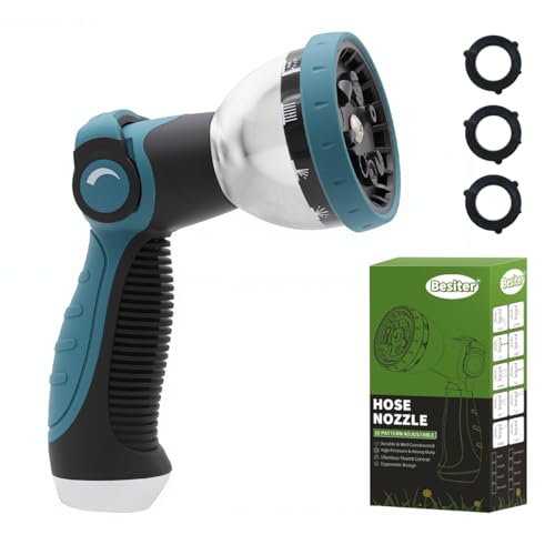 Garden Hose Nozzle, Hose Sprayer Nozzle with 10 Spray Patterns