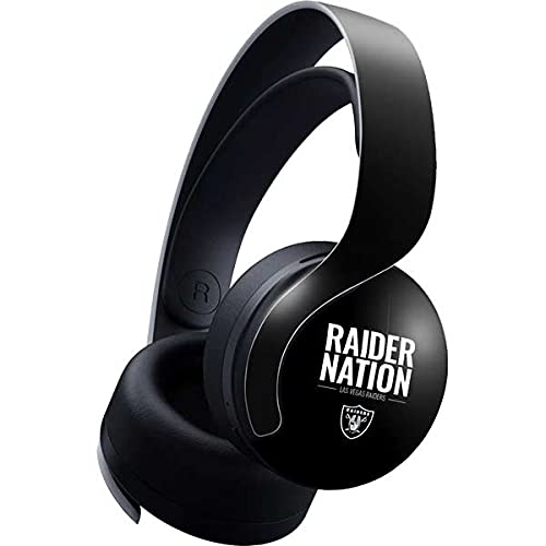 Skinit Decal Gaming Skin Compatible with Pulse 3D Wireless Headset for PS5 - Officially Licensed NFL Las Vegas Raiders Team Motto Design