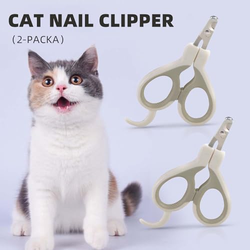 Cat-Nail-Clippers-2Pcs-Professional-Stainless-Steel-Claw-Clipper-Trimmer-for-Cats-Suits-All-Small-Animals-such-as-Dogs-Cats-Puppies-Kittens-Birds-Hedgehogs-ferrets-rabbits-ham-white