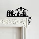 JEWLOVE Jesus Wall Art – Door Frame Decor,Christmas Decorations with Nativity Scene, Decorative Door Topper & Corner Accent for Holiday Home Decor, Gift for Christmas