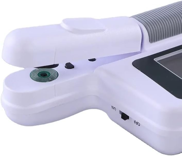 Digital Chlorophyll Meter Plant Nutrition Tester Analyzer with Chlorophyll Range 0.0‐99.9SPAD Nitrogen 0.0‐99.9mg/g Leaf Temperature:‐10‐99.9°C Leaf Humidity: 0.0‐99.9RH%