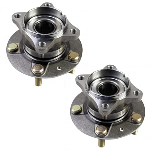 Image of TRQ Rear Left and Right Wheel Bearing and Hub Assembly Set 2 Piece Compatible with 2016-2021 Mazda CX-3 AWD