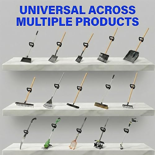 Ergonomic Back Saving Tool Handle Attachment for Long Tools—Labor-Saving Grip, Universal Fit for Snow Shovels, Rakes & Garden Tools