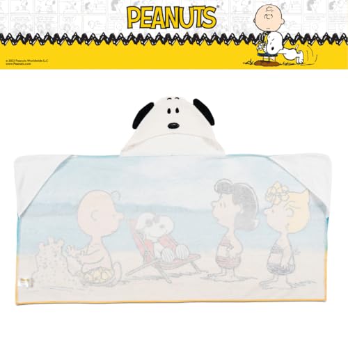 Image of Peanuts Snoopy Kids Super Soft Bath /Pool /Beach Soft Cotton Terry Hooded Towel Wrap, 24 in x 50 in, (Officially Licensed Product) by Franco