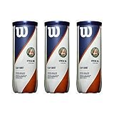 Wilson Roland Garros Clay Court Tennis Ball - 3 Cans, 9...