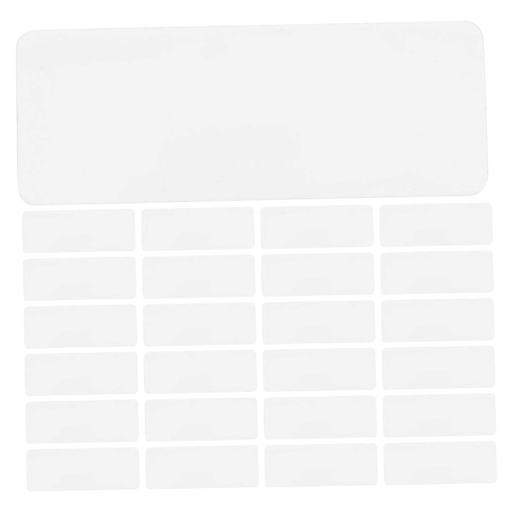 DOITOOL 70 Pièces Tags de nom magnétique porte-noms blancs Autocollants magnétiques effaçables à sec aimant de plaque signalétique douce blanche