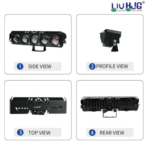 Image of LIU HJG 60W Yellow /White 5 LED Fog Light with Red Devil Eye DRL | Dual Beam | Universal Fit for Bike & Car | Waterproof & Durable | 12V-80V | Stylish Design | Pack of 1