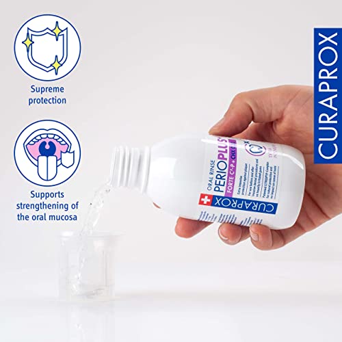 Curaprox Perio Plus Forte Mundspülung – Kurzzeitige Unterstützung Nach Zahnärztlichen Eingriffen | Maximale Stärke Mit CHX Und CITROX® | 200 Ml Flasche – Bild 5