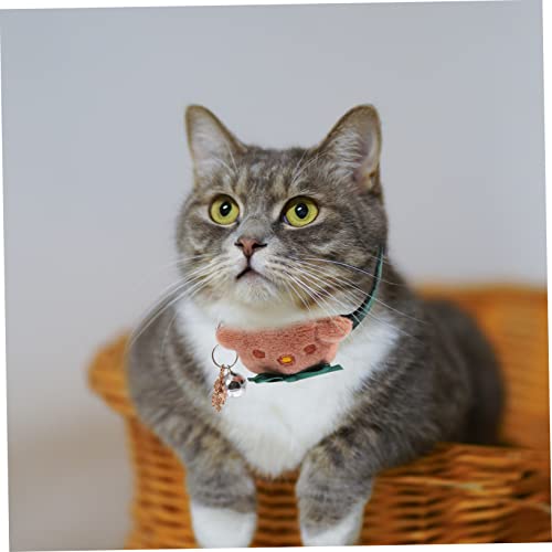 Collier de Noël réglable pour chat et chien avec nœud rouge et fleurs décoratives