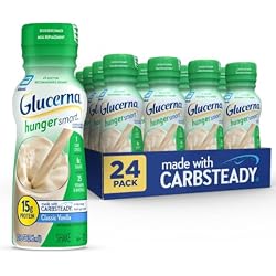 1 of Glucerna Hunger Smart Diabetes Care Shake, Classic Vanilla, Diabetic Meal Replacement to Support Blood Sugar Management, 15g Protein, 180 Calories, Ready to Drink, 10 Fl Oz, 24 Pack