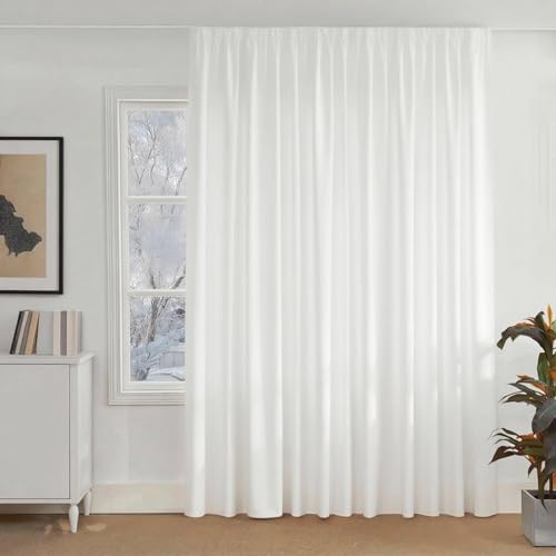 Rideau occultant blanc 130x185 cm isolant thermique pour salon - 2