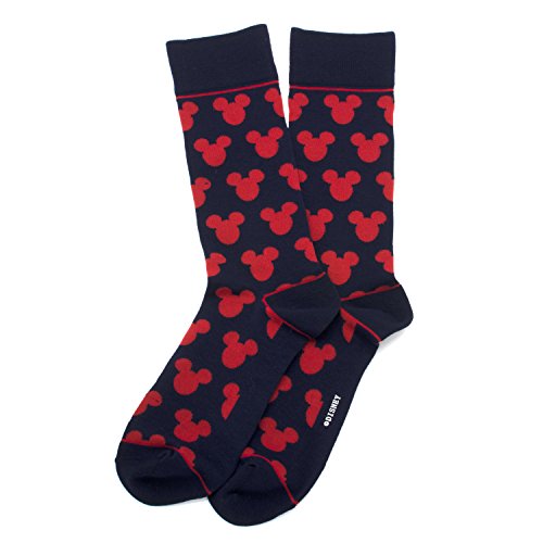Cufflinks Inc. Mickey Mouse Silhouette Blue Dress Cotton Socks, One size fits most (up to men's size 12) Officially Licensed by Disney2