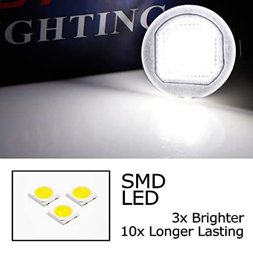 Luz LED Blanca Bajo Espejo Lateral iJDMTOY 18-SMD miniatura 3