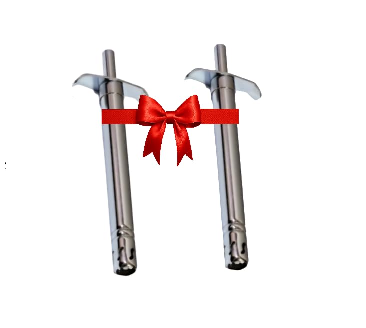 Pack of 2 Exim Stainless Steel Spark Gas Lighter for Kitchen Use Restaurants Metal Gas Stove Lighter Regular Size Easy Grip Long Lasting, Rust Proof