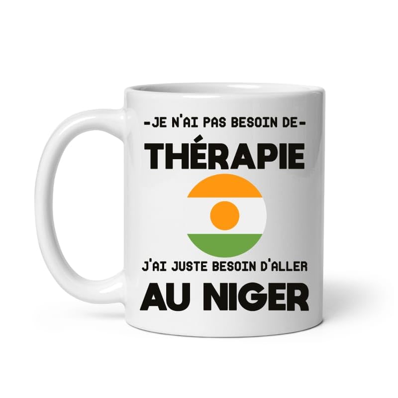 MugSmile Mug Niger thérapie humour vacances départ voyage Tasse Niger