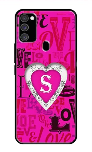 Image of Metal TPU Printed Back Cover for Samsung Galaxy M21 | Samsung M21 2021 Edition (Alphabet S -J1) 360 Degree Protection | Camera Protection -25092024(AR)