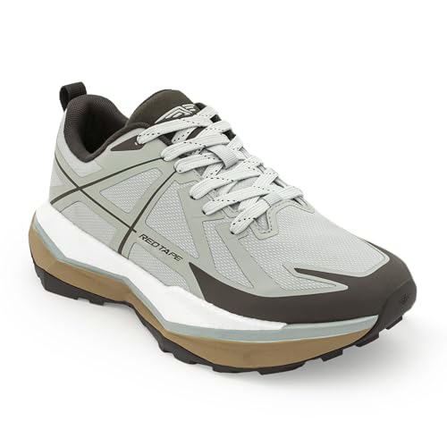 Image of Red Tape Men's Sneakers Off White Olive Mesh TPU Round Toe Lace-Up