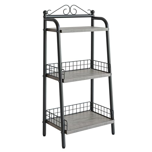 IDEALHOUSE 3 Tier Bathroom Ladder Shelf, Free Standing Storage Shelves Organizer,Tower Shelf, Small...
