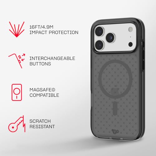 Tech21 EvoCheck Case for iPhone 17 Pro Max – Smokey/Black | Slim Protective Case | Impact Protection | MagSafe Compatible - image 6