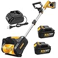DEVONIC Cordless Snow Shovel & Snow Blower 20V Electric | Lightweight Powerful Battery Snow Shovel with Adjustable Front Handle&Telescopic Pole | Fast Clearing for Driveway, Sidewalk & Patio