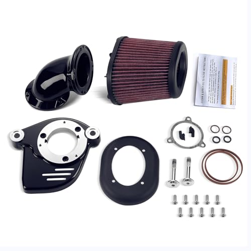 Image of Heavy Breather Extreme Air Cleaner Intake Filter for Harley Touring, Softail, Street Electra Road King Glide, 2018-2022 (Black)